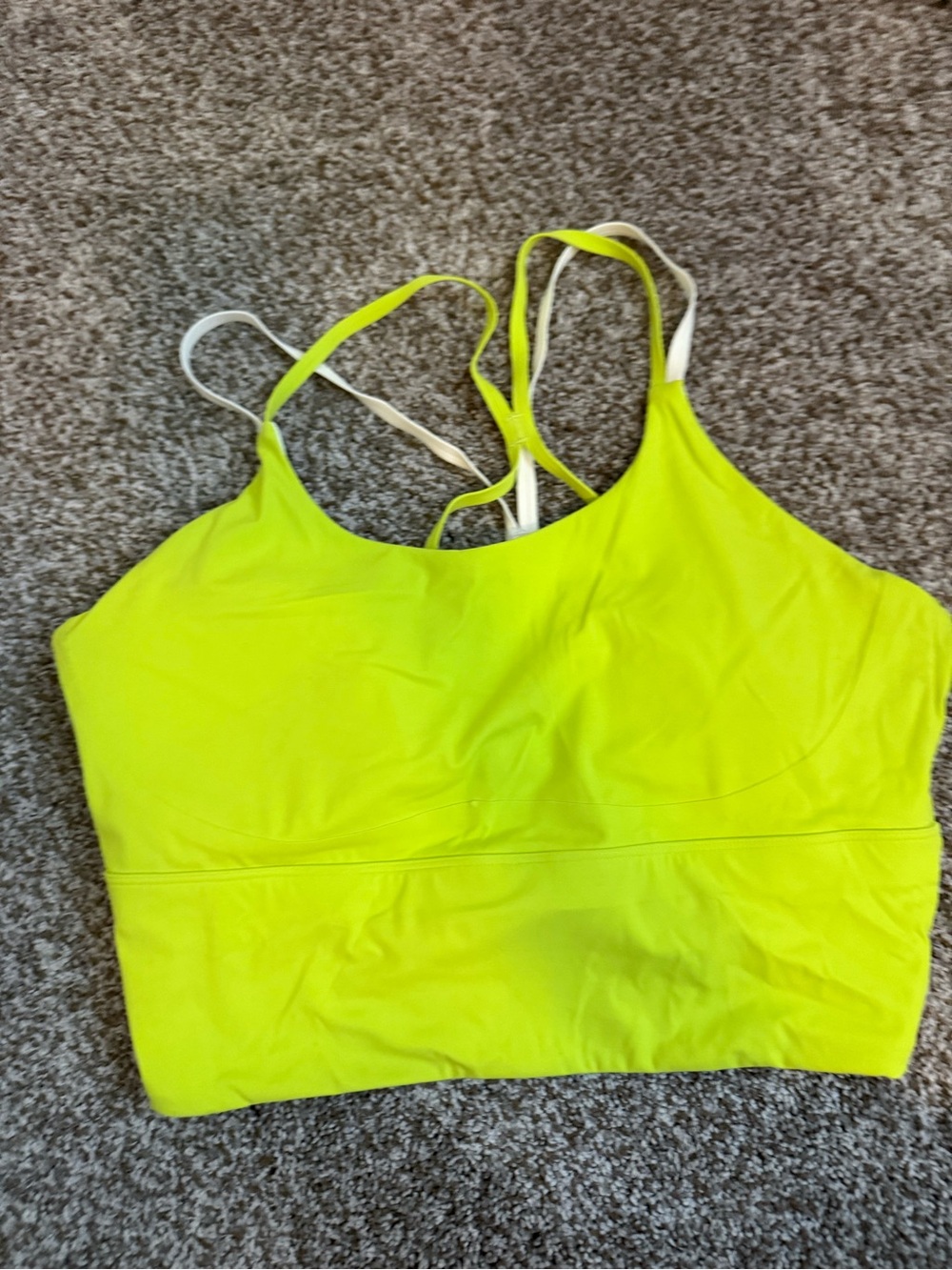 ZYIA Neon Lime One-Piece Longline Sports Bra